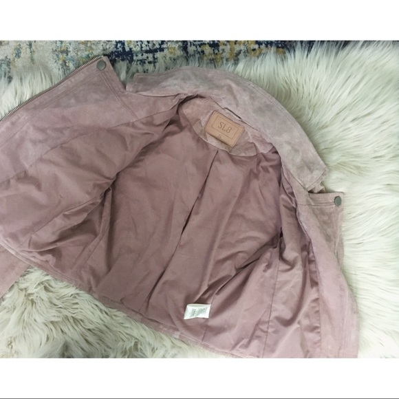 NWOT Leather Suede Moto Jacket - Picture 6 of 8